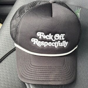 Black and Green Foam Trucker Cap with White Embroidery